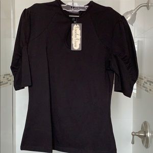NWT Voodoo Vixen Black Dita blouse size XL